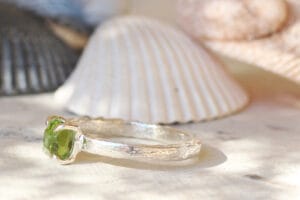 green tourmaline ring