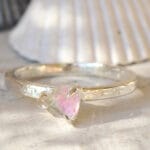 Pink tourmaline silver ring
