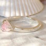 Pink tourmaline silver ring
