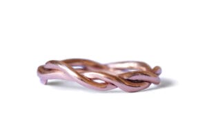 Rose gold organic twist ring