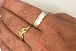 hammered silver band