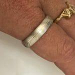 vine engraved silver ring