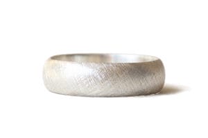 Silver ring cross hatch texture