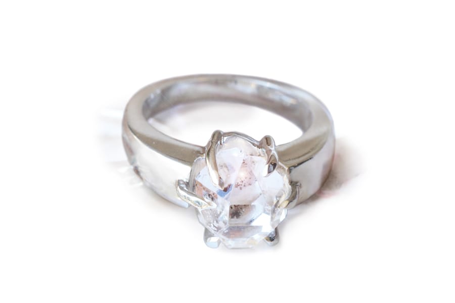 Herkimer diamond ring