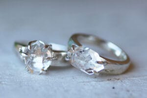 Herkimer diamond ring