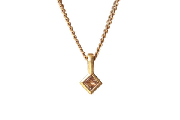 Australian cognac diamond pendant