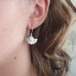 Art deco silver earrings model