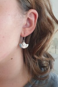 Art deco silver earrings model
