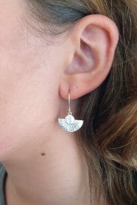 Art deco silver earrings model