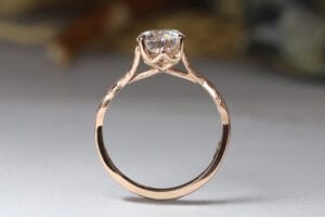 rose gold moissanite