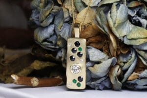 Pendant with vintage gems