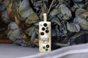 Pendant with vintage gems