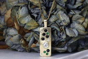 Pendant with vintage gems