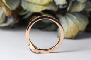 Hex sapphire in rose gold