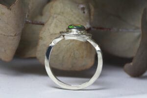 Opal with silver