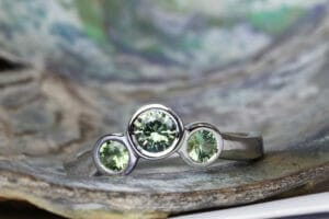 sapphires in silver