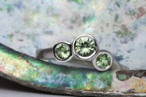 sapphires in silver
