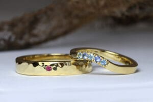 yellow gold bespoke bands