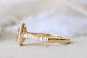 morganite and diamonds