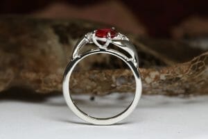 lab ruby white gold