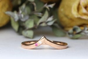 rose gold wedding set