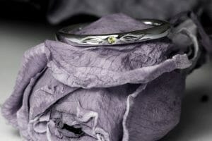 sapphire with engraving