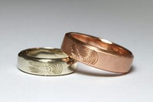 Engraved fingerprint rings