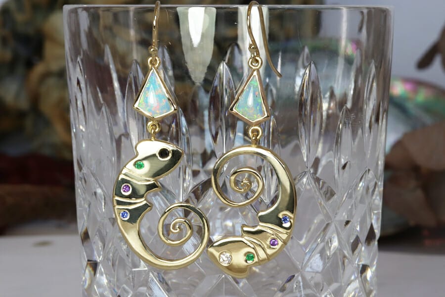 Chameleon earrings