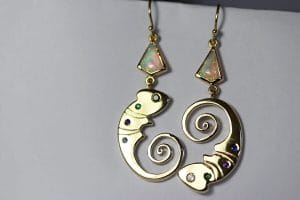 Chameleon earrings