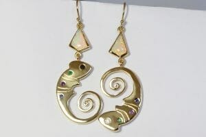 Chameleon earrings