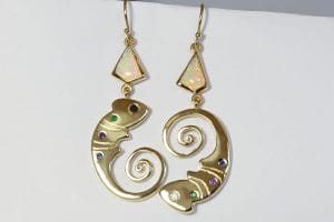 Chameleon earrings
