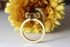 Australian macle diamond yellow gold