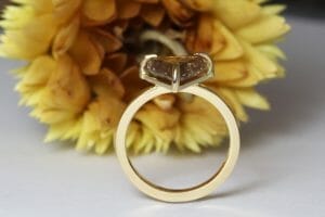Australian macle diamond yellow gold