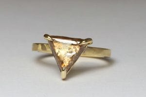 Australian macle diamond yellow gold