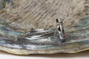Aussie opal in white gold