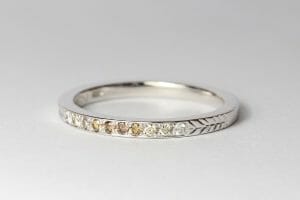 Diamonds in white gold