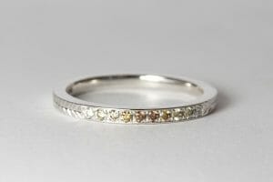 Diamonds in white gold