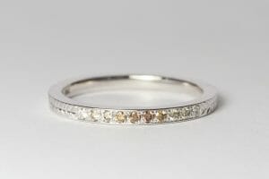 Diamonds in white gold