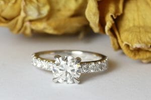 Lab diamonds white gold