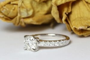 Lab diamonds white gold