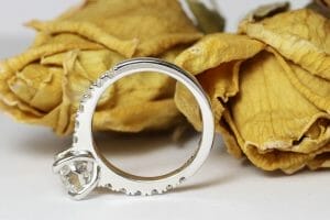 Lab diamonds white gold