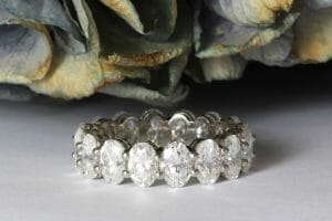 Moissanites and platinum