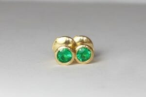 Emeralds in yellow gold