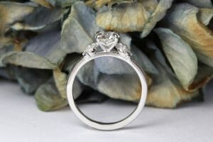 Lab diamond with sapphires