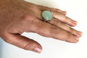 Chalcedony ring in silver