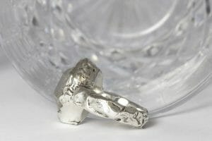 Herkimer diamond signet ring