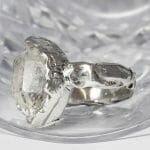 Herkimer diamond signet ring