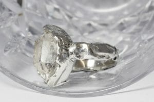 Herkimer diamond signet ring