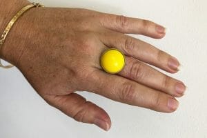 Dark yellow rosaria ring