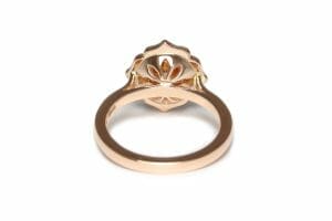 rose gold diamond halo